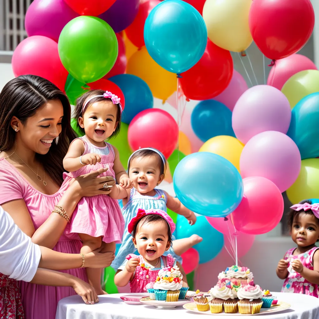 festa aniversario bebe cupcakes baloes