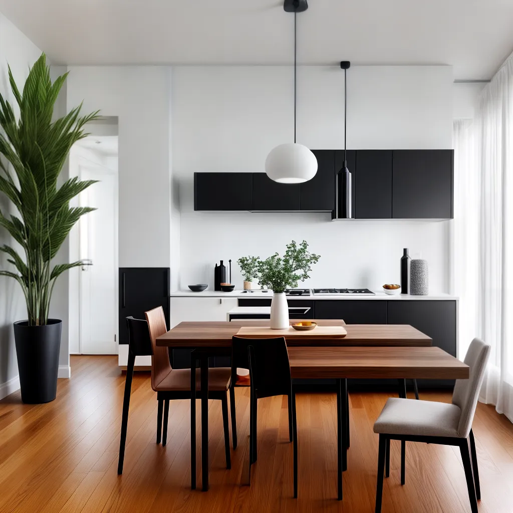 conjunto mesa cadeiras madeira moderno