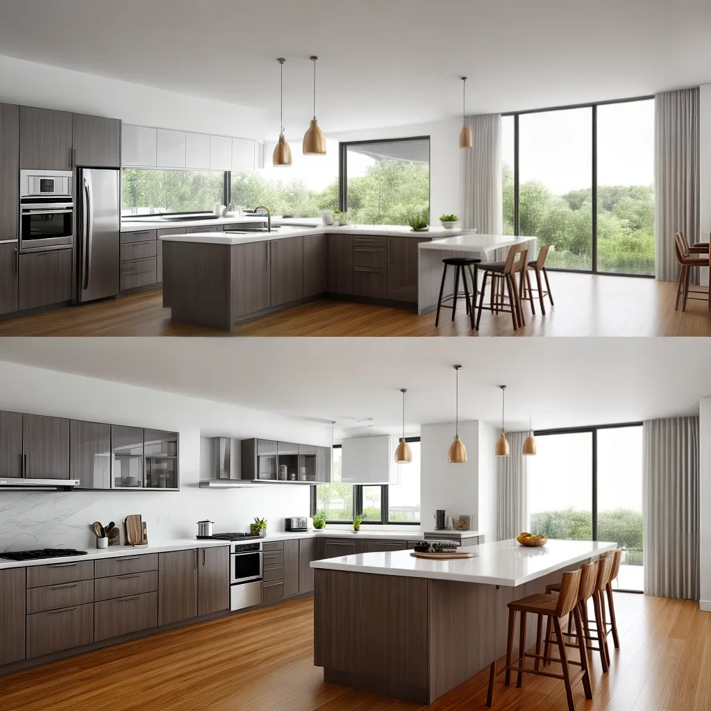 cozinha moderna integrada mesa pendente