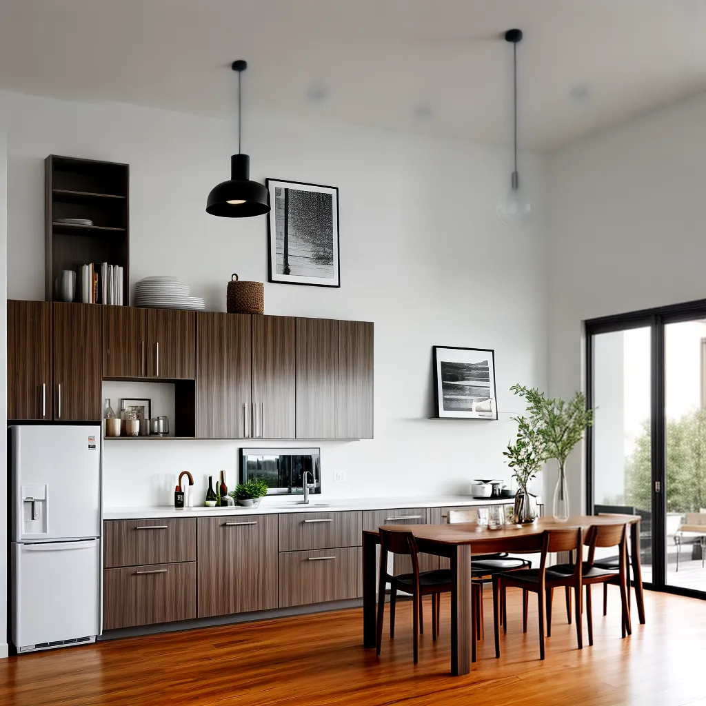 cozinha moderna sala jantar madeira 1
