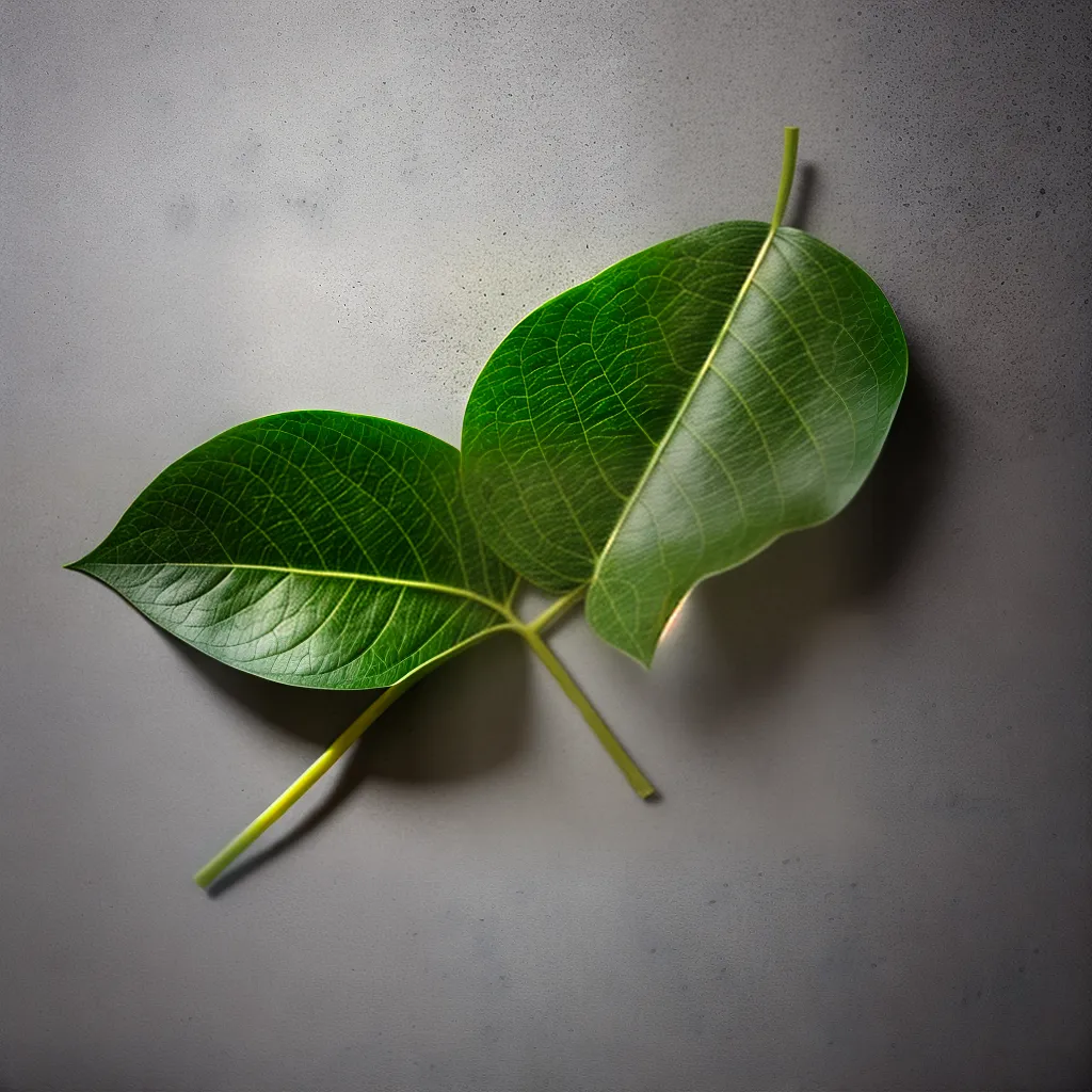 folha verde concreto cinza sustentavel