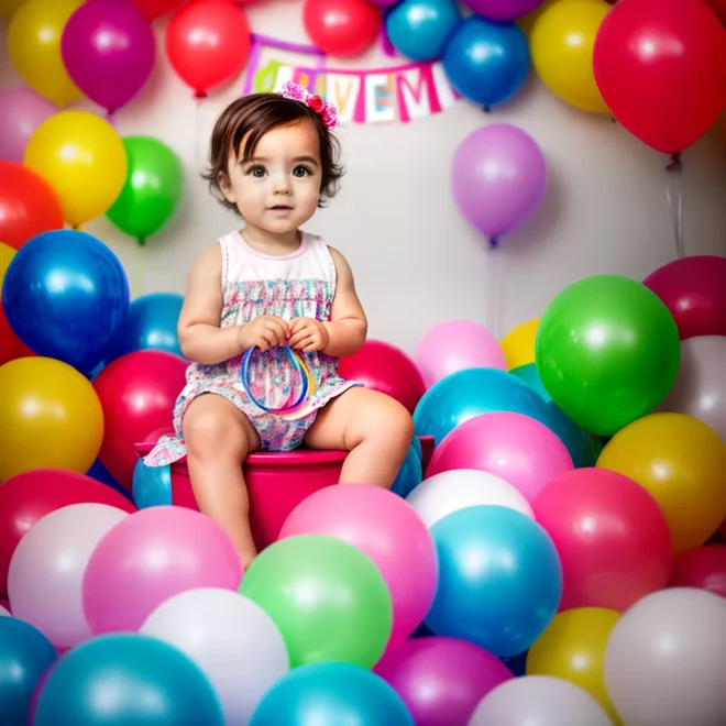 bebe menina aniversario decoracao
