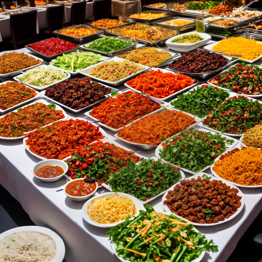 buffet colorido comida festa empresa