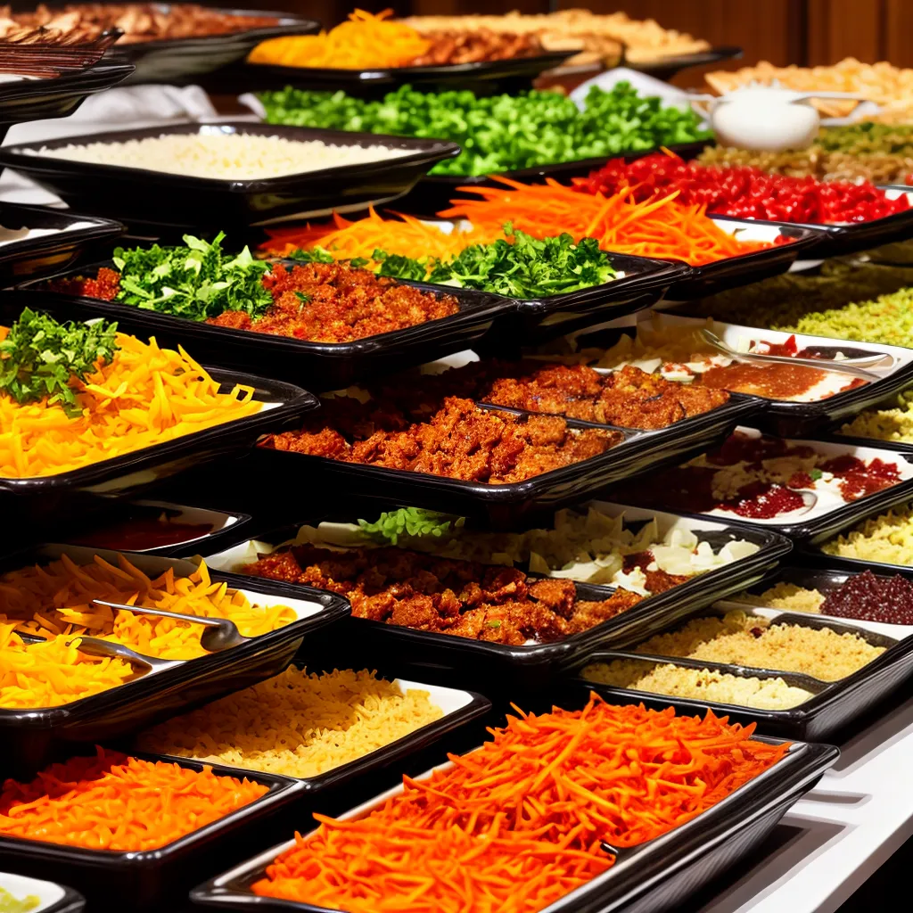 mesa buffet diversidade culinaria festa