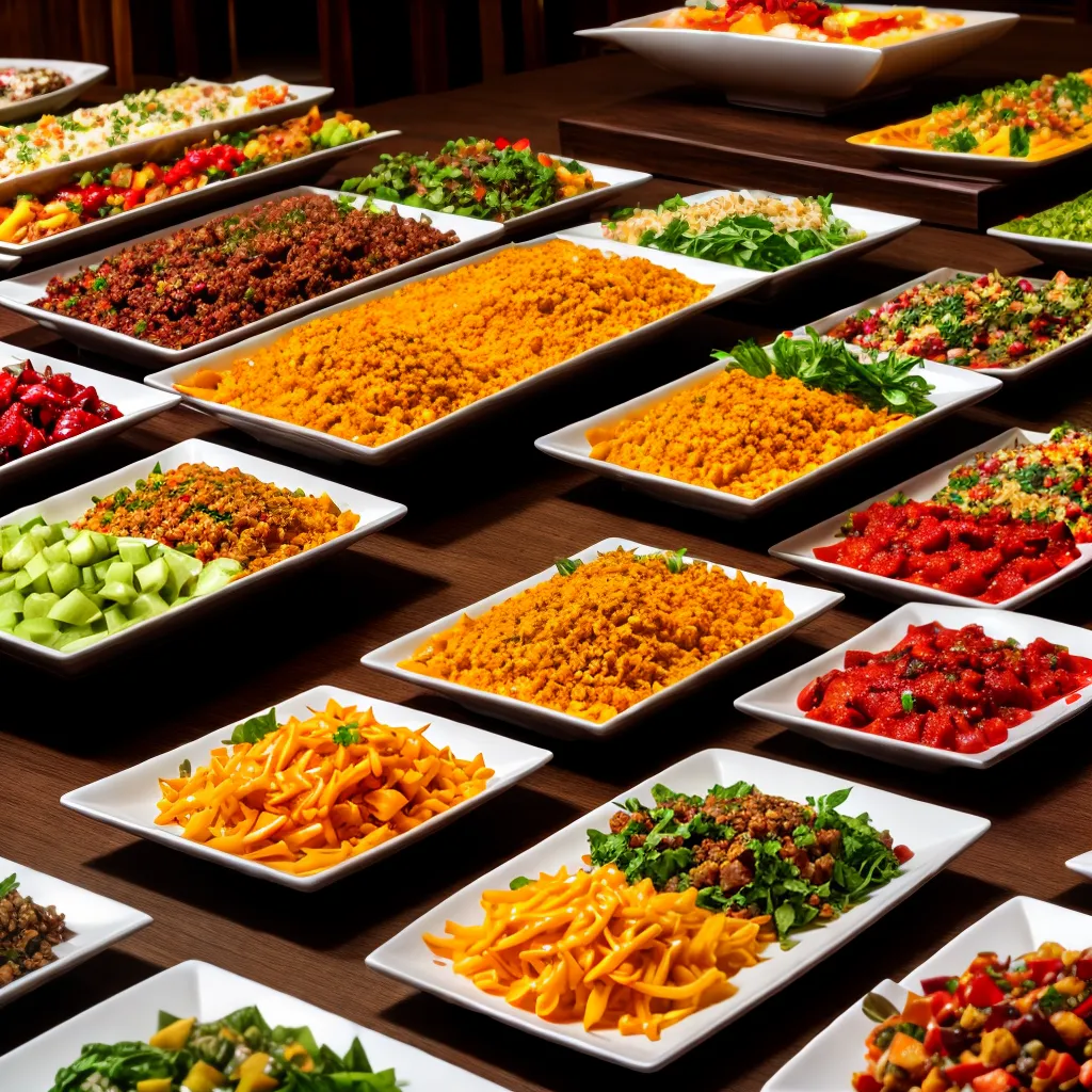 buffet variedade comida festa empresa