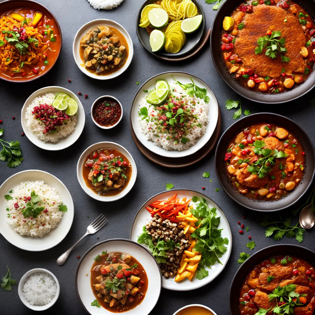 mesa festiva diversidade sabores