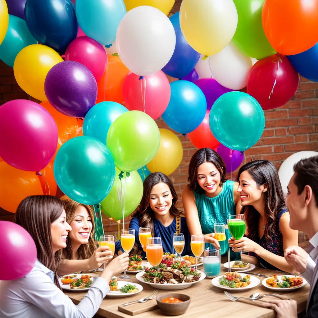 colegas celebracao comida bebida decoracao