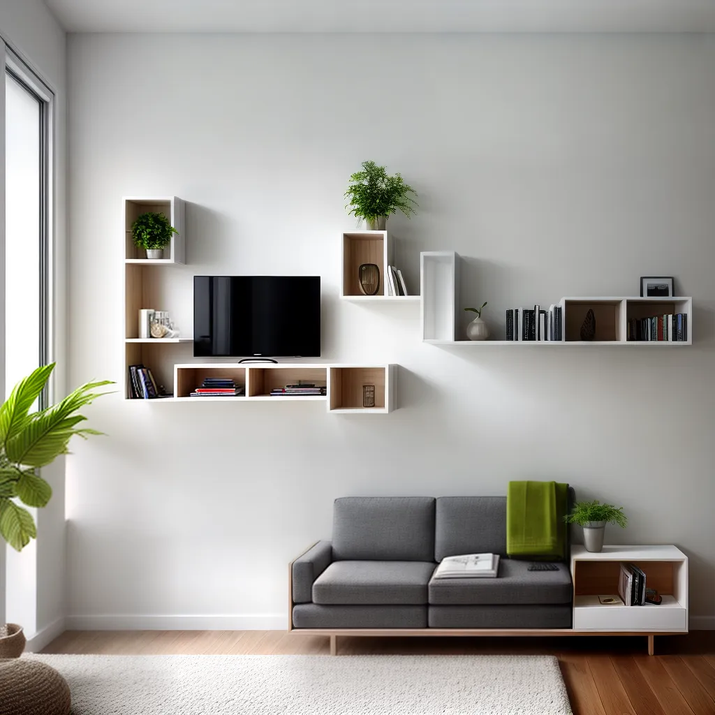 sala minimalista nichos decorativos 1