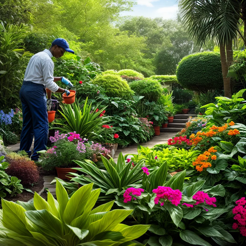 jardim tropical frutas coloridas cultivo