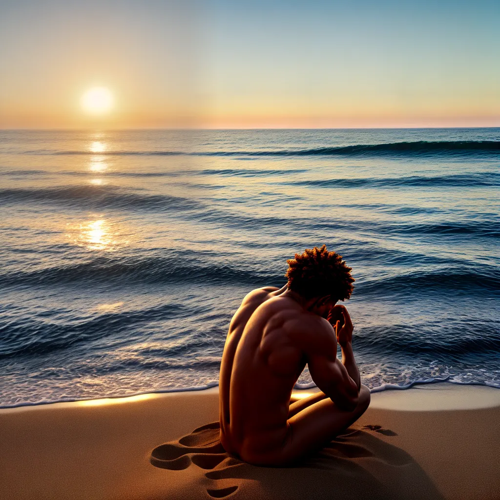 praia paz por do sol meditacao