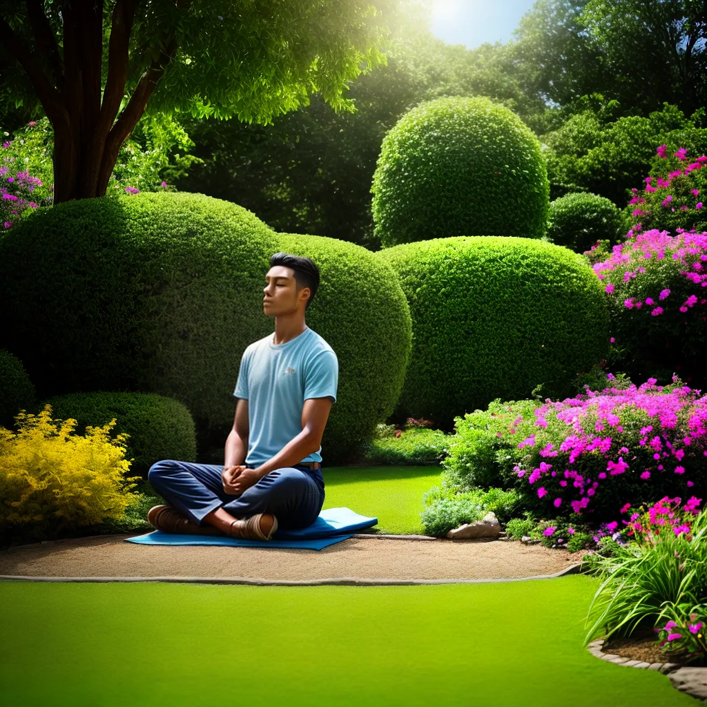 meditacao jardim paz auto cuidado