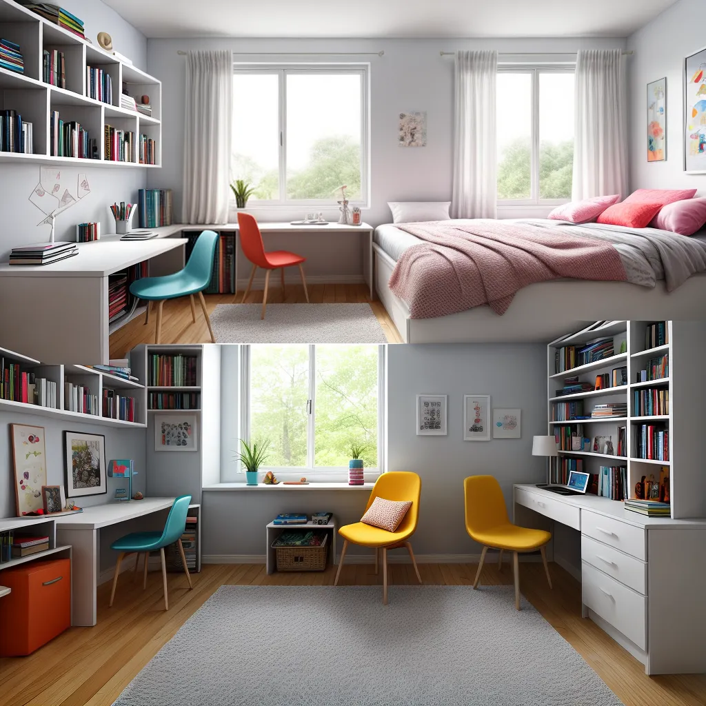 quarto infantil colorido mobiliario acolhedor