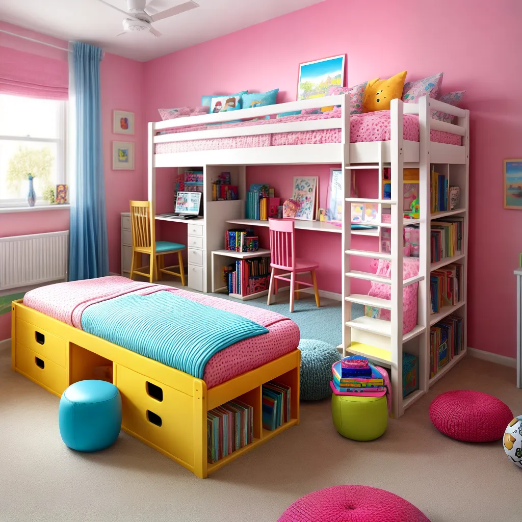 quarto infantil colorido estudo brincadeira