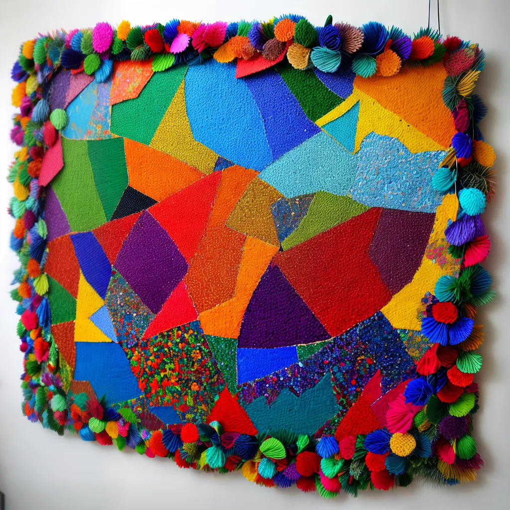 mosaico colorido arte tecido mosaico colorido arte tecido