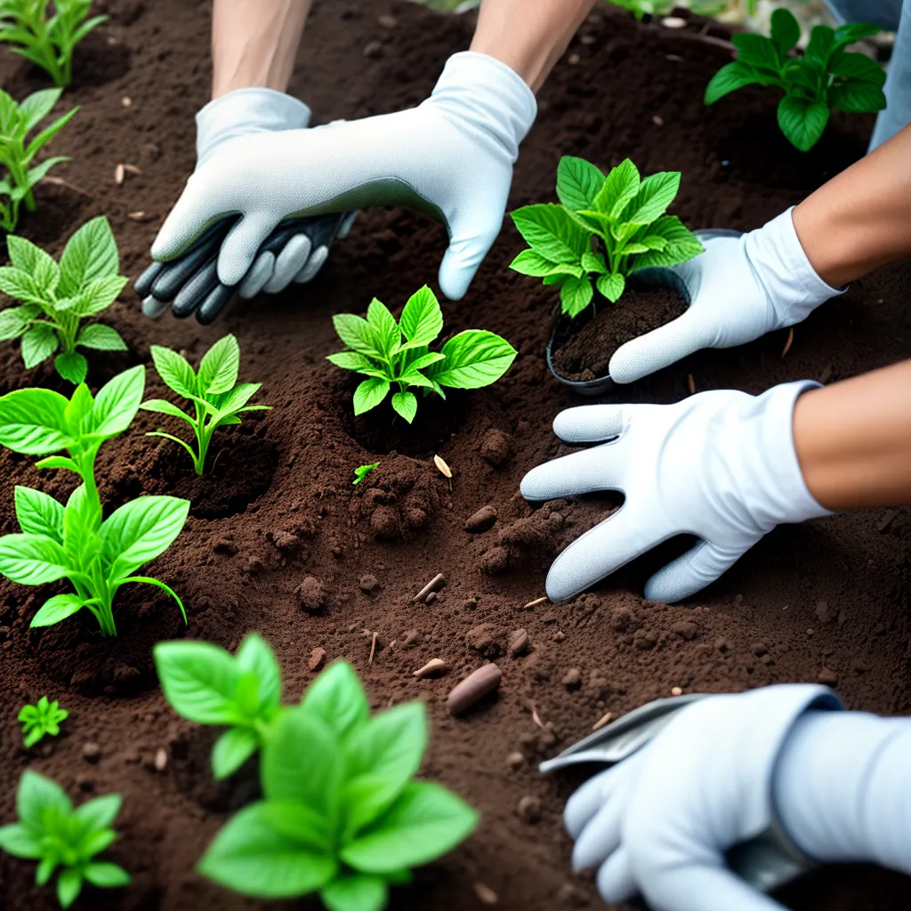 maos jardinagem plantio organico maos jardinagem plantio organico