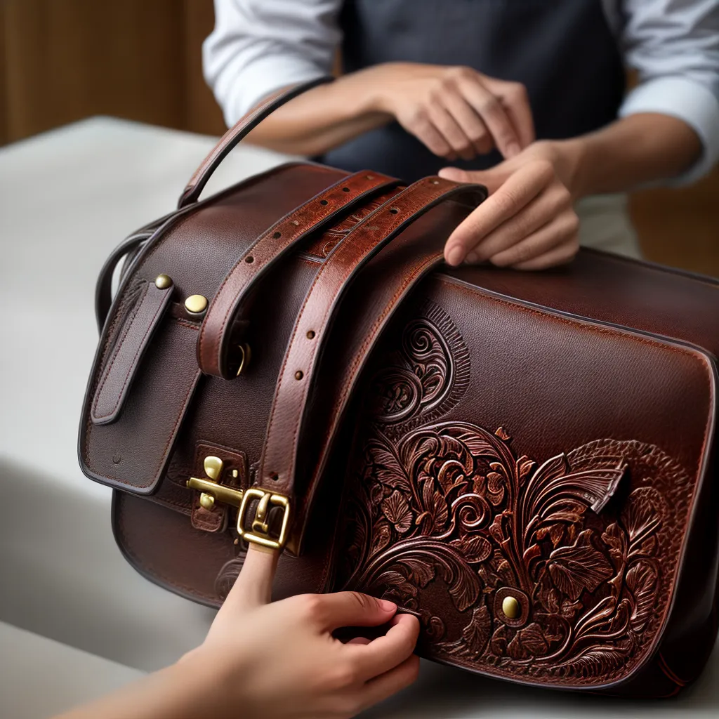 artesao couro tradicional bolsa moderna