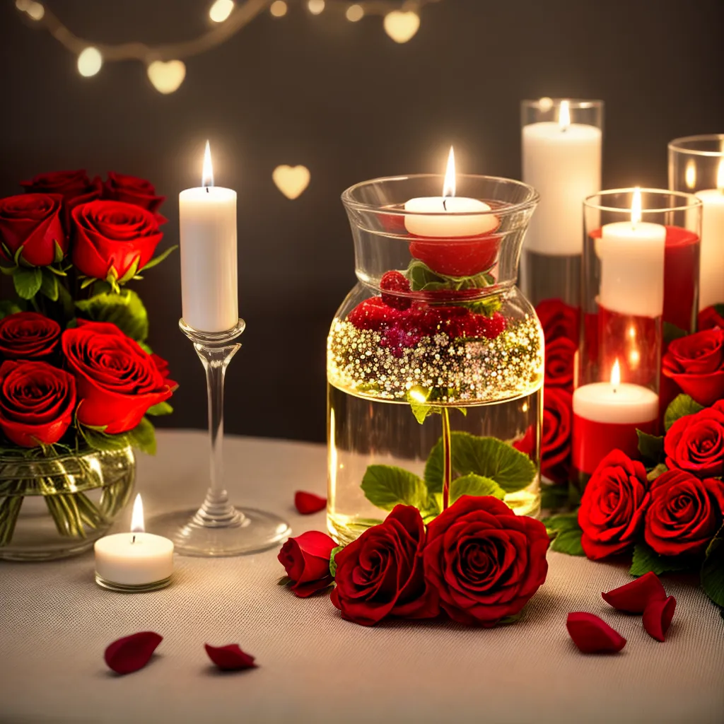 mesa decorada valentines rosas luzes mesa decorada valentines rosas luzes