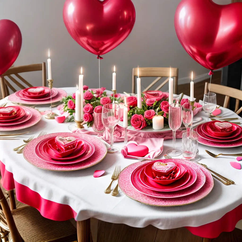 mesa decorada valentines baloes coracoes mesa decorada valentines baloes coracoes