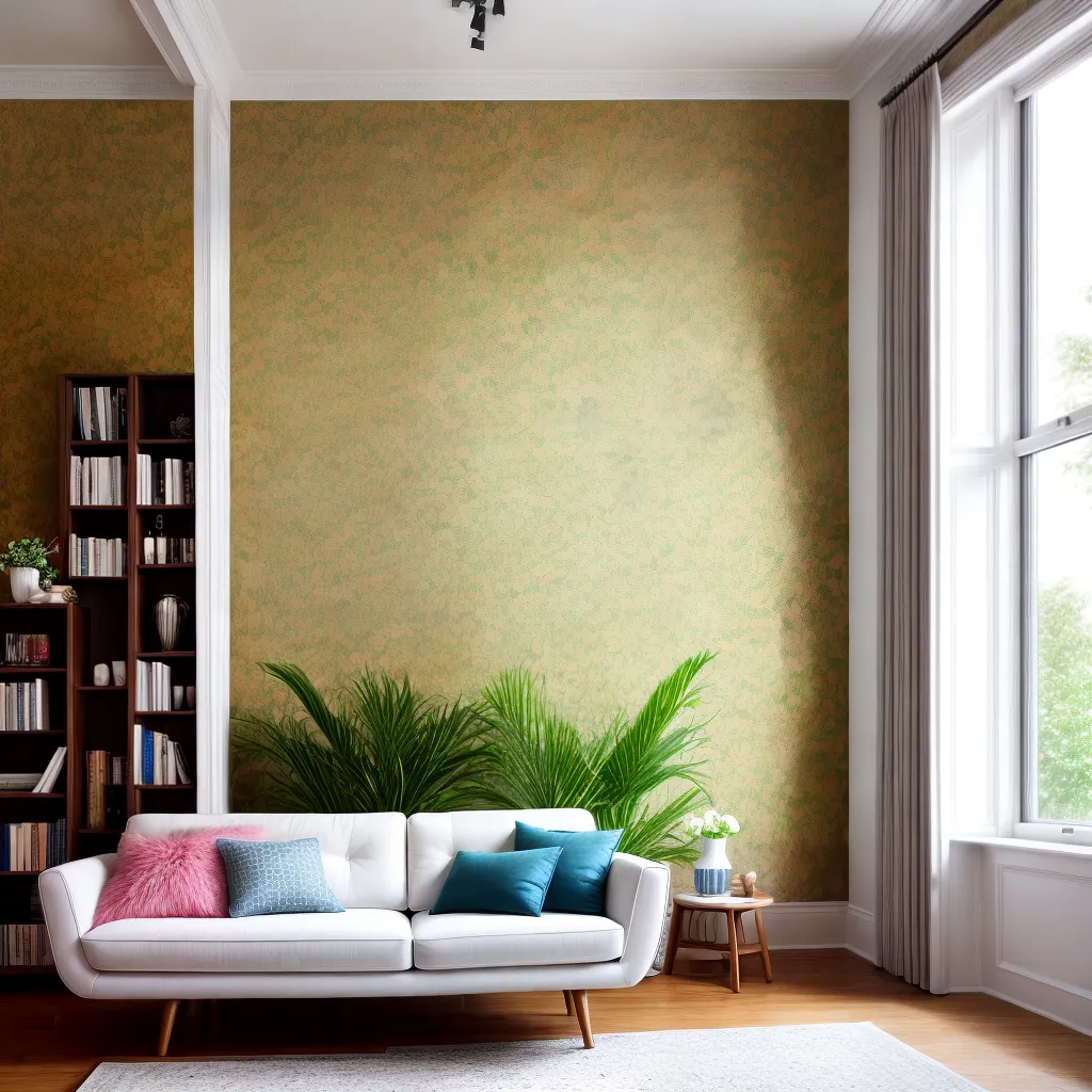 sala estar estante floral