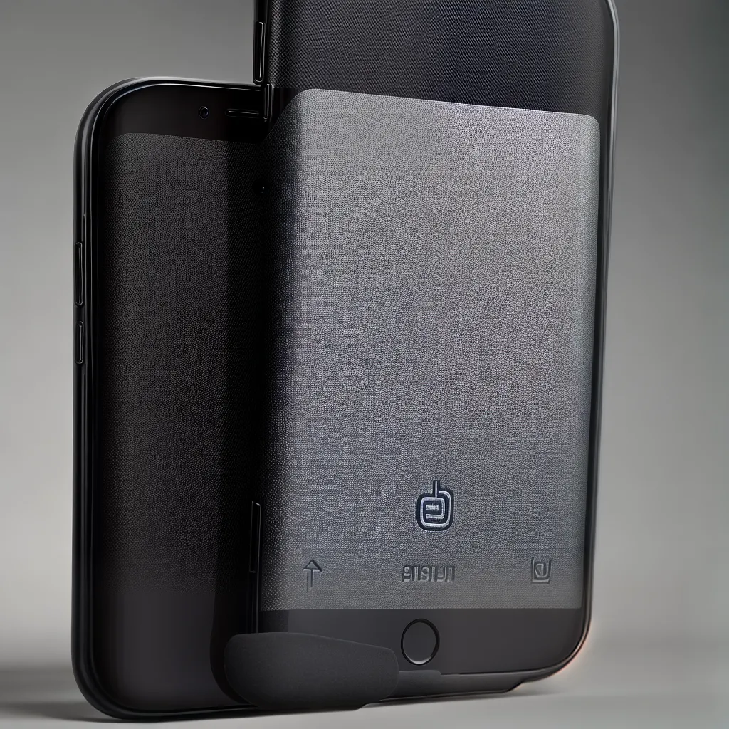 smartphone preto geometrico moderno
