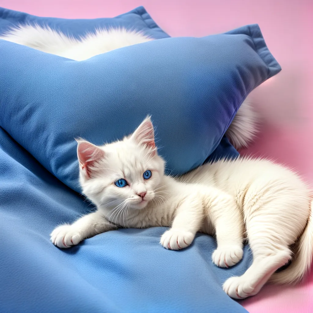 gatinho branco fofo olhos azuis