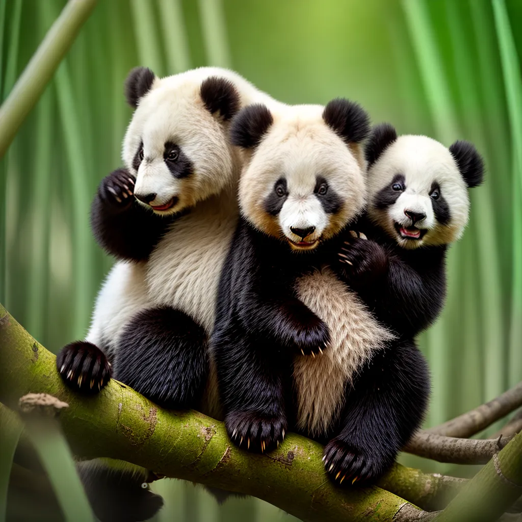 panda bebe bambu papel de parede