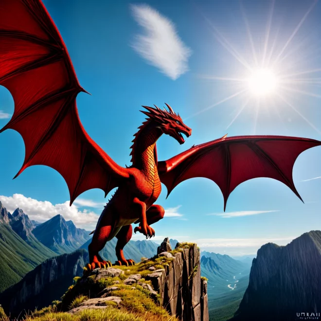dragao voador ceu colorido