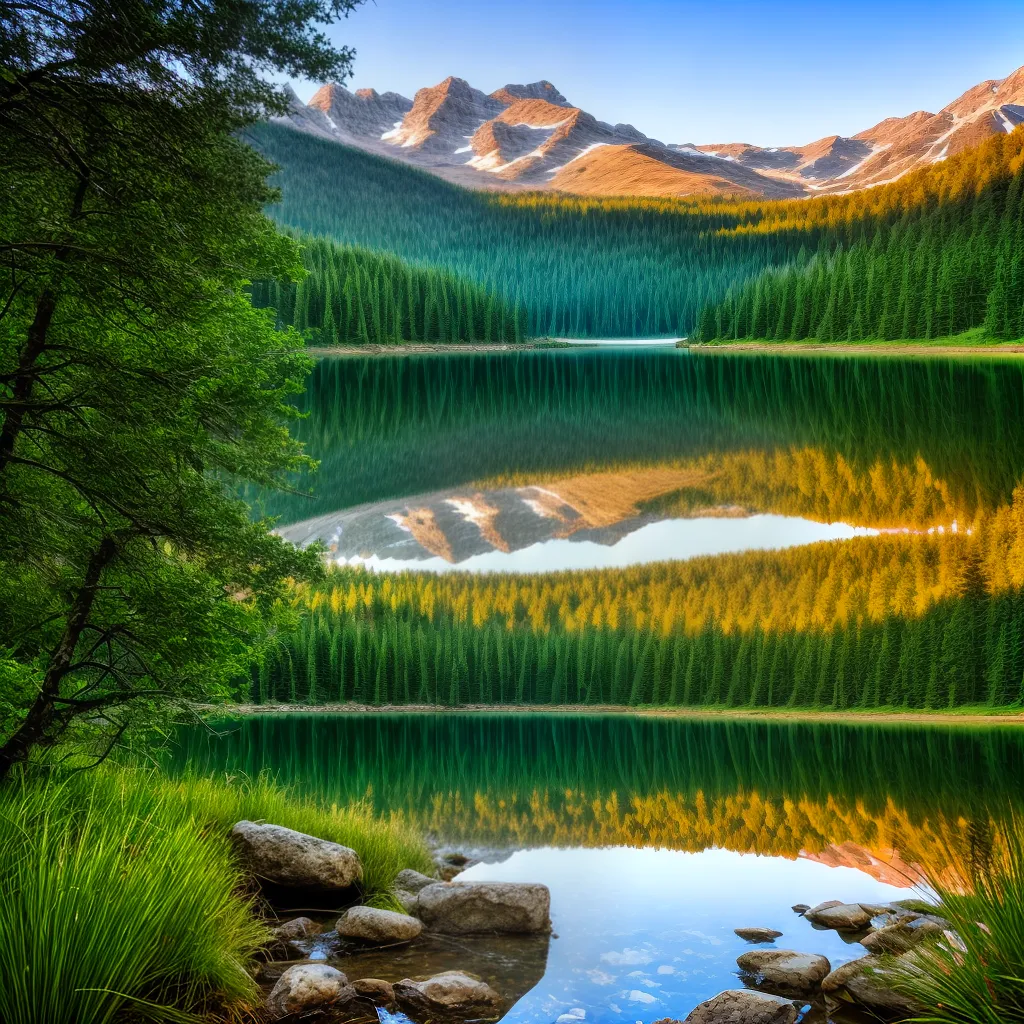 acampamento lago fogueira natureza