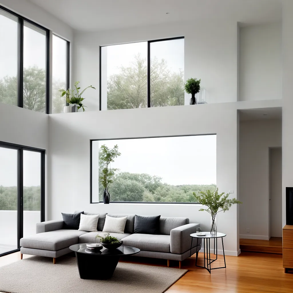 sala minimalista decoracao vaso flor