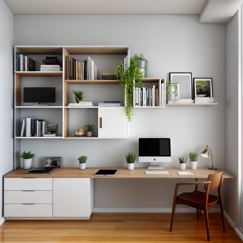 area estudo organizada mesa livros serenidade