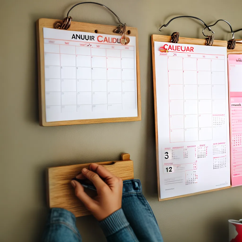 calendario tarefas escritorio organizado