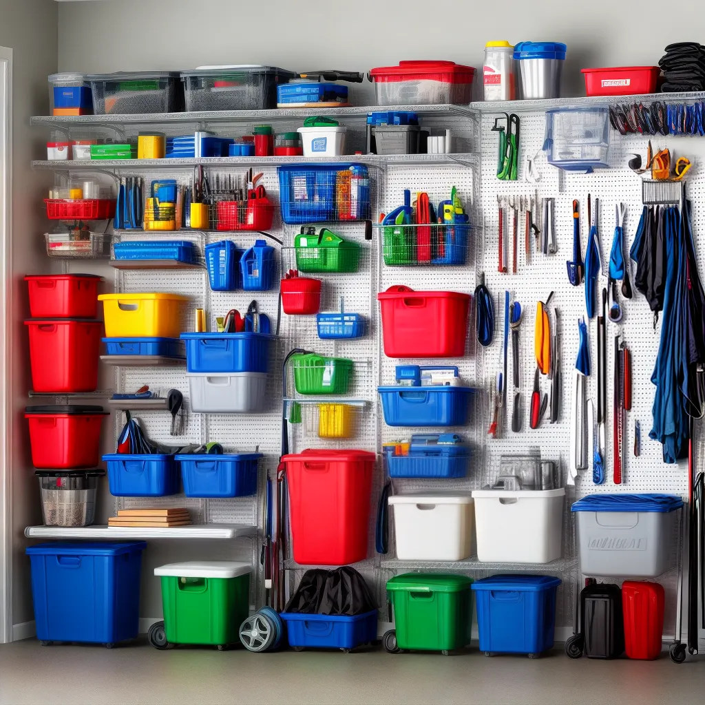 garagem organizada armazenamento ferramentas bicicletas