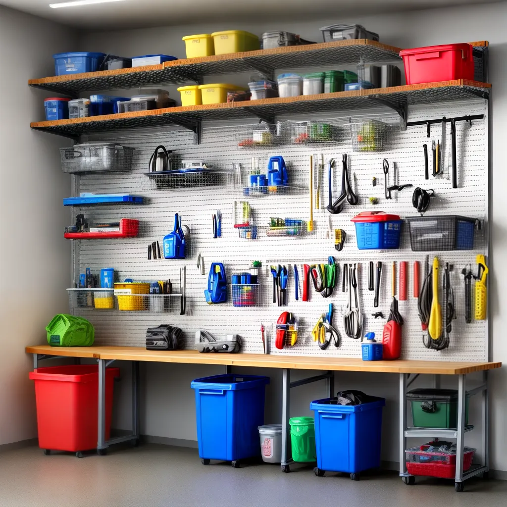 garagem organizada armazenamento ferramentas
