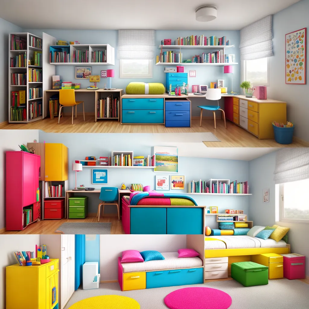 quarto infantil organizado brinquedos livros 1