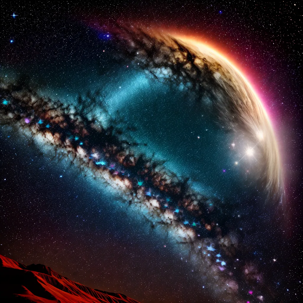 fundo estrelado lua cheia planetas