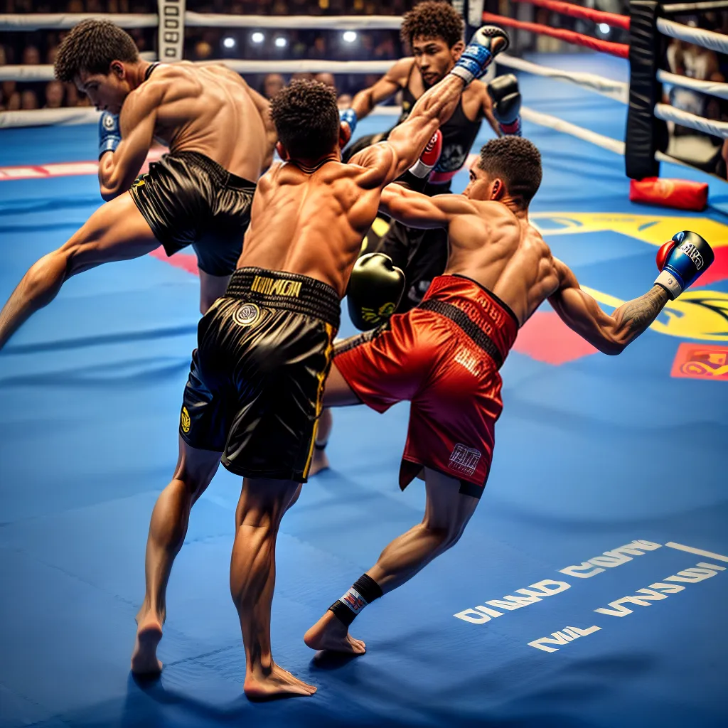 papel de parede kickboxing vibrante 1