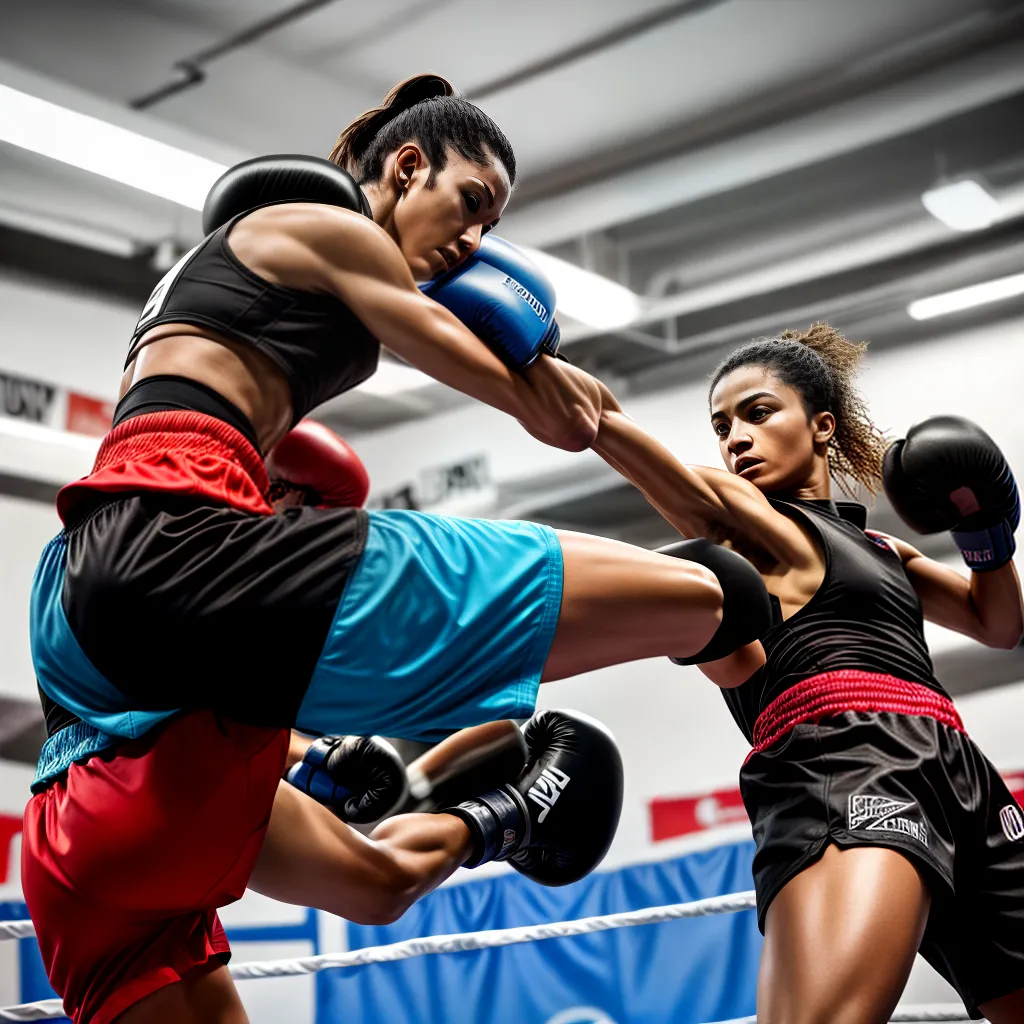 kickboxing lutador chute vibrante 1