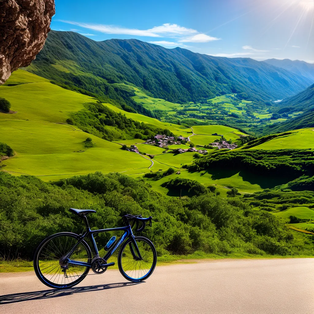 bicicleta colorida paisagem cenica
