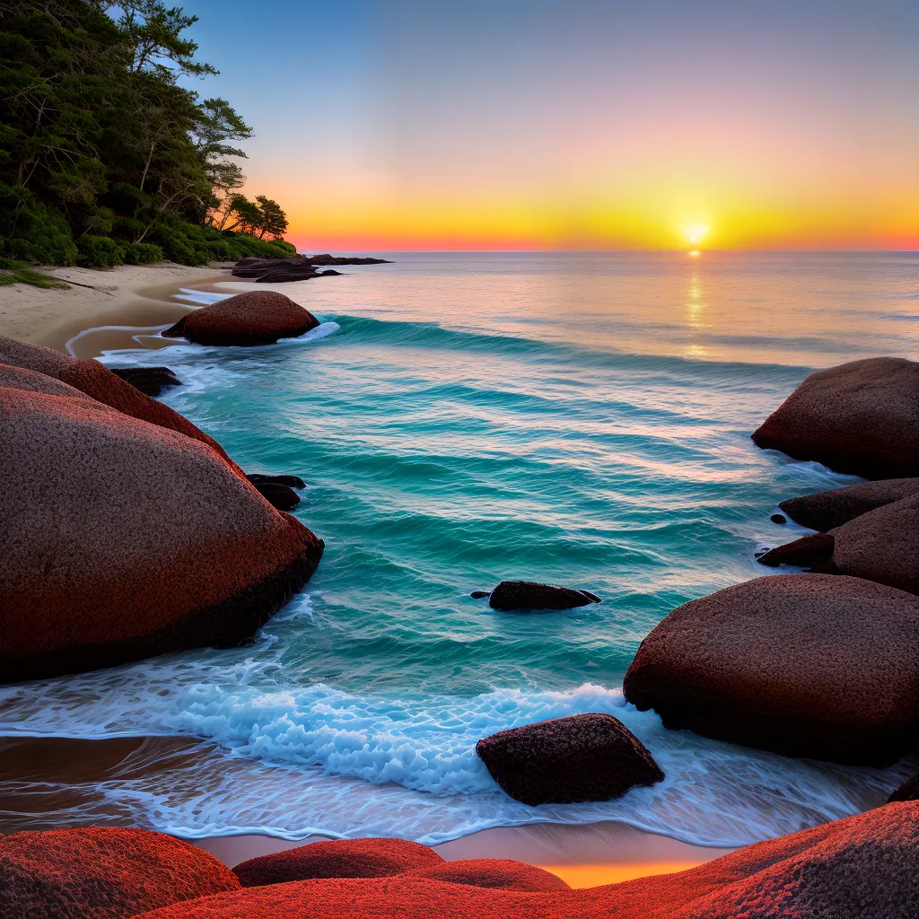 praia por do sol onda meditacao 5