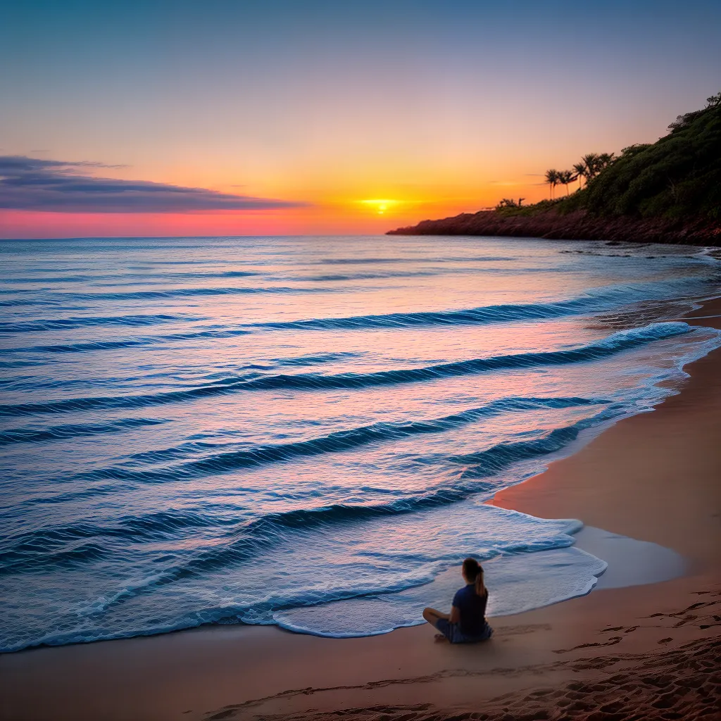 praia por do sol onda meditacao 7