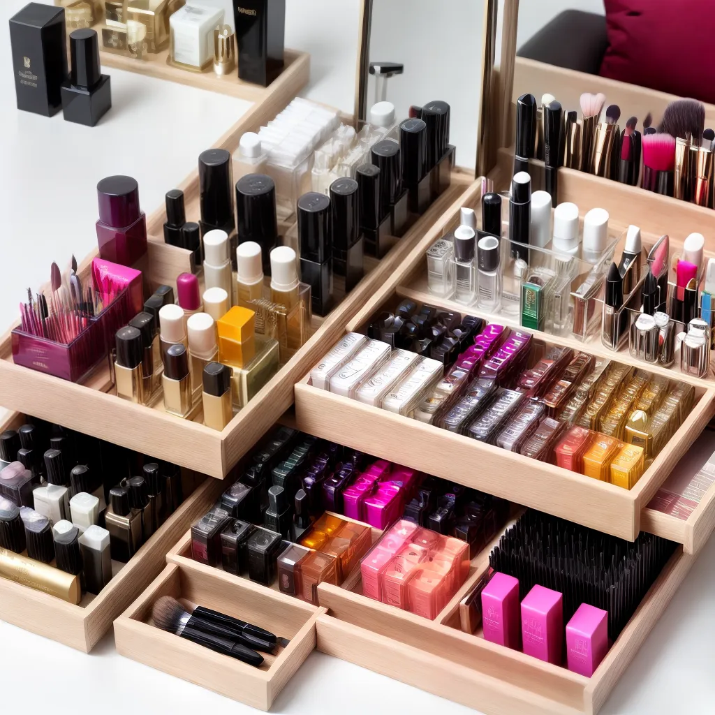 mesa vaidade organizada produtos beleza 3