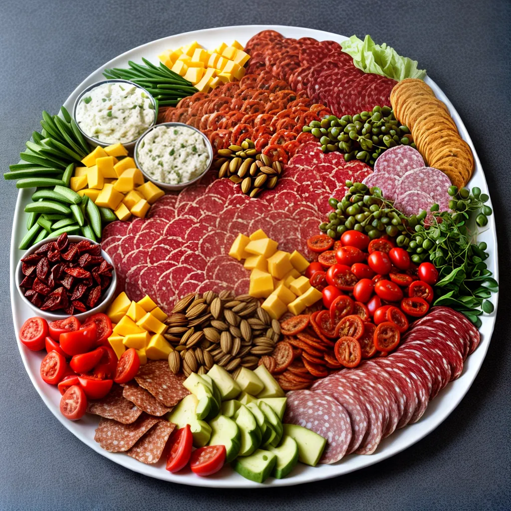tabua charcutaria antipasti coloridos