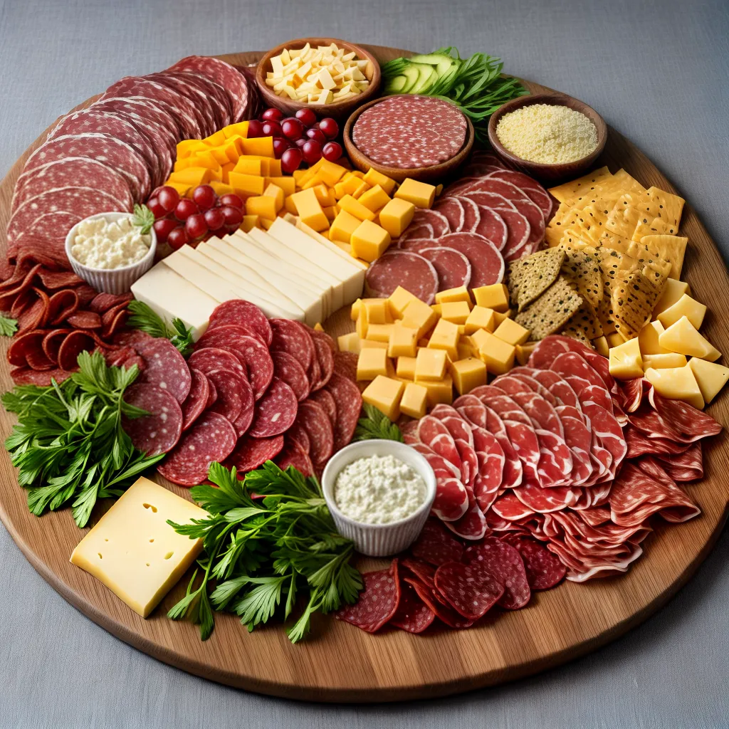 tabua queijos carnes frutas romantico