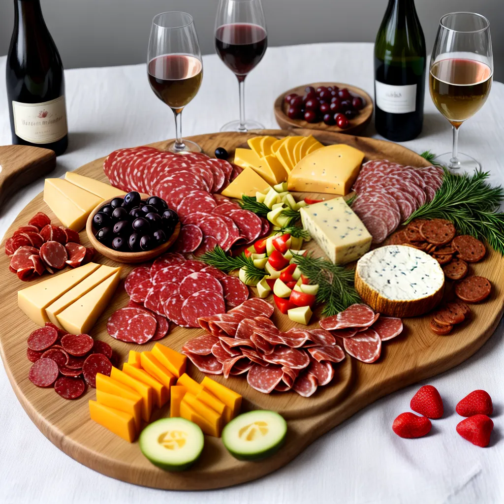 tabua queijos frios vinho valentines