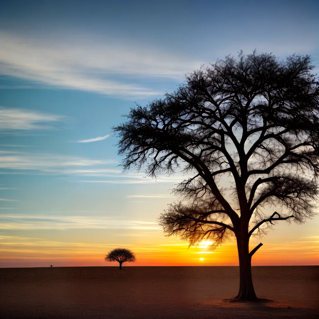 arvore solitaria resiliencia paisagem barren