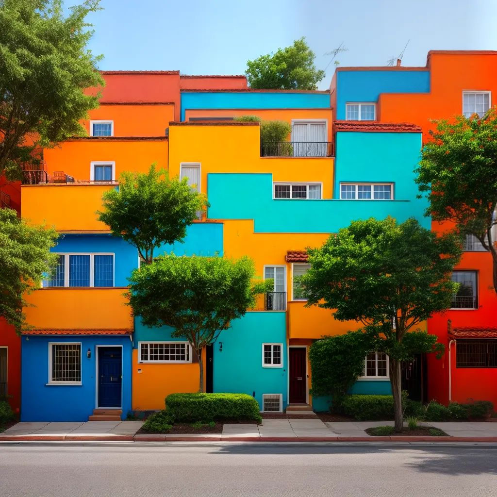 casas cores gradiente bairro