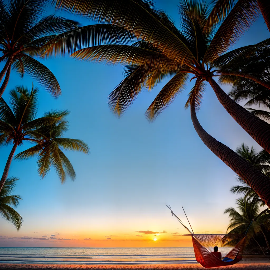 praia tropical por do sol hammock bossa nova
