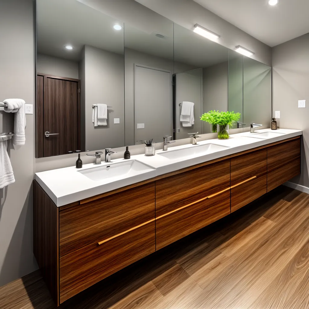 lavabo moderno madeira elegante