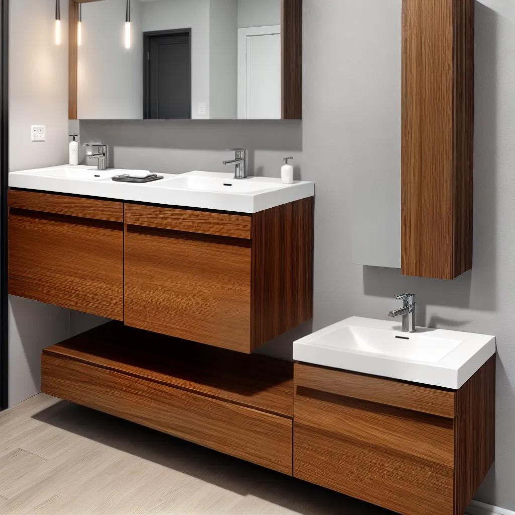 lavabo madeira moderno elegante