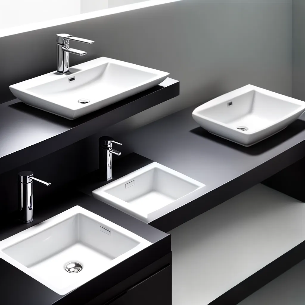 pia ceramica branca design minimalista